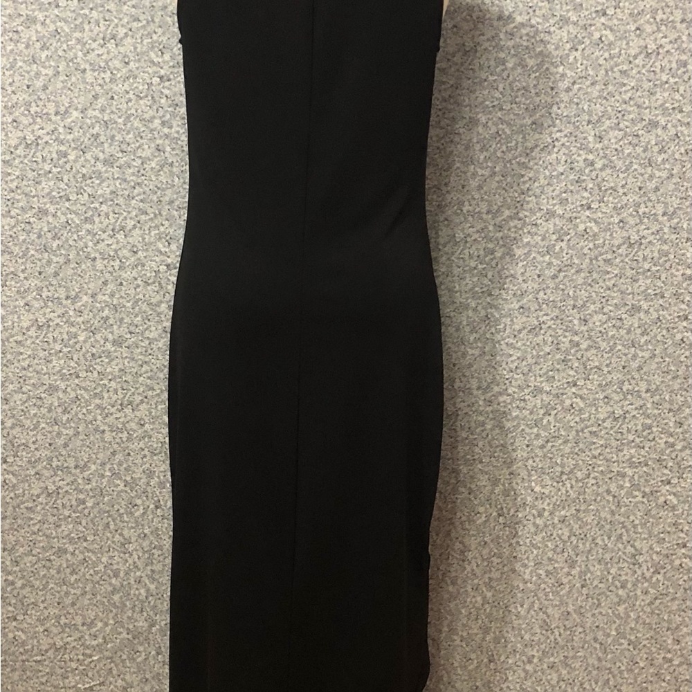 Van Heusen Solid Black Maxi Flowy, Button V-Neck,… - image 6